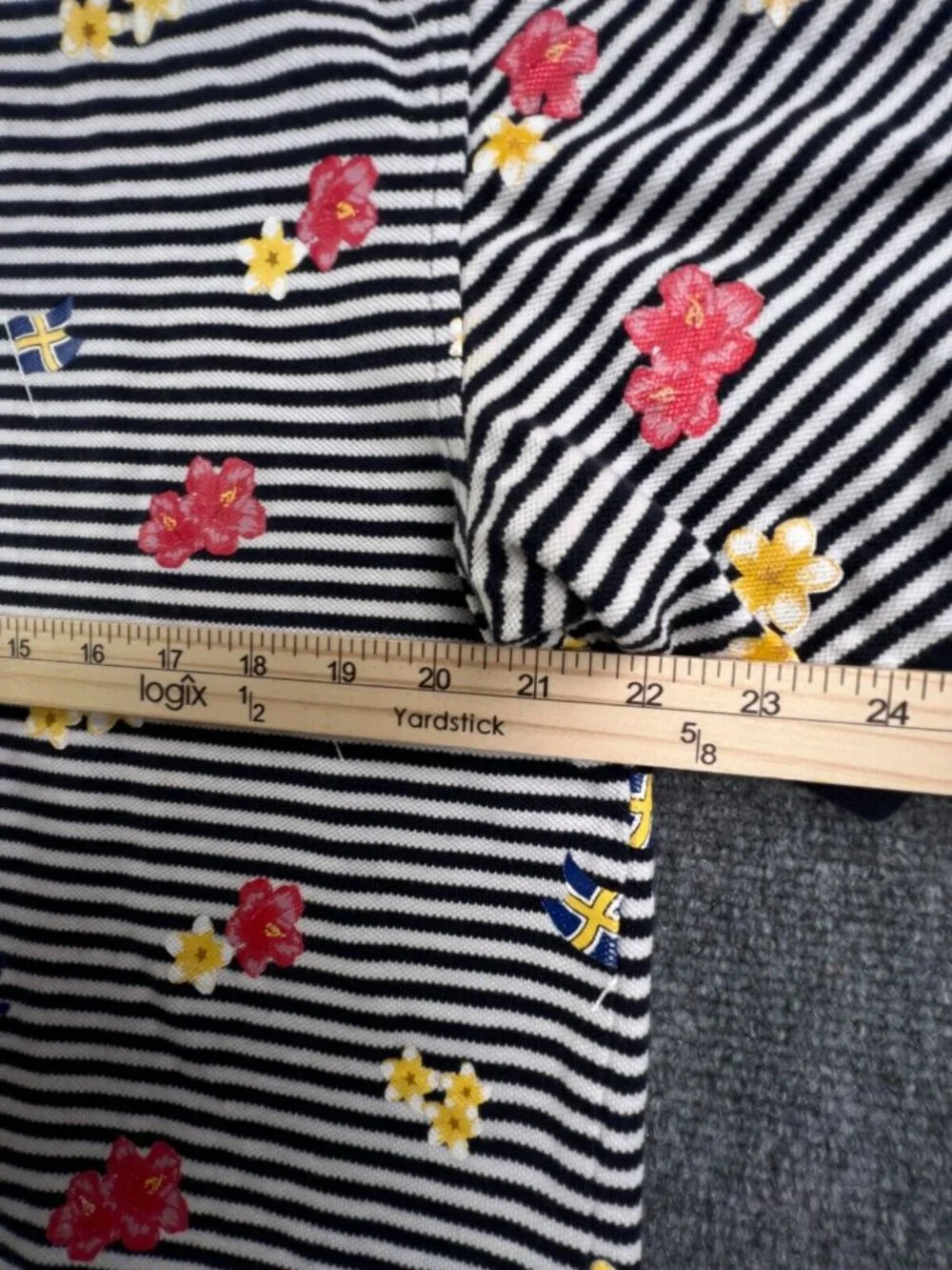 Brooks Brothers Floral Flags Short Sleeve Polo Shirt Striped Large Original Fit - Picture 6 of 15
